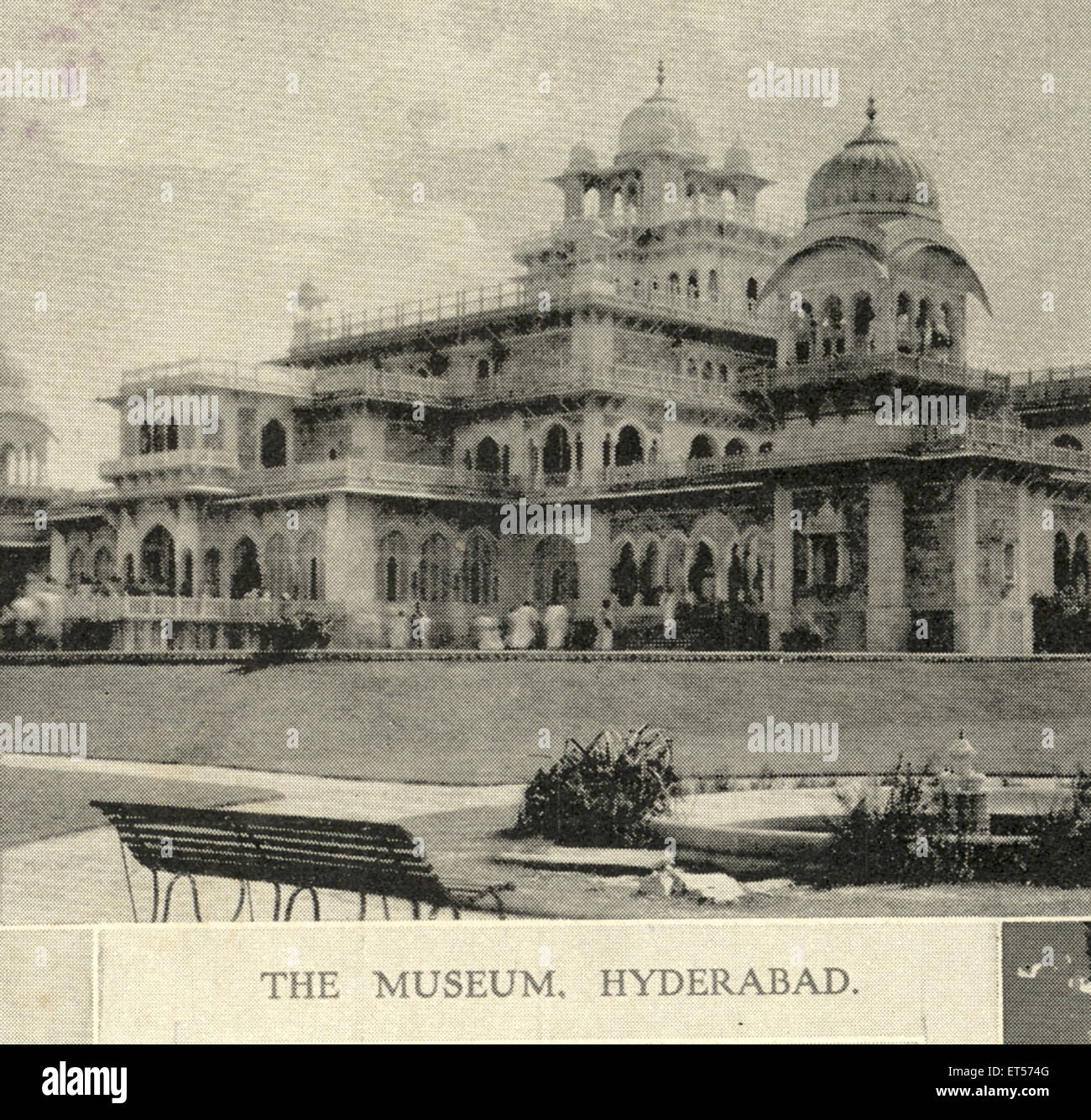 Museum von Hyderabad; Andhra Pradesh; Telengana; Indien; alter Vintage-Stich aus dem 19. Jahrhundert Stockfoto