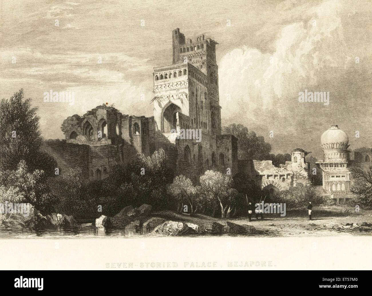 Sieben sagenumwobenen Schloss Beejapore; Bijapur; Karnataka; Indien Stockfoto