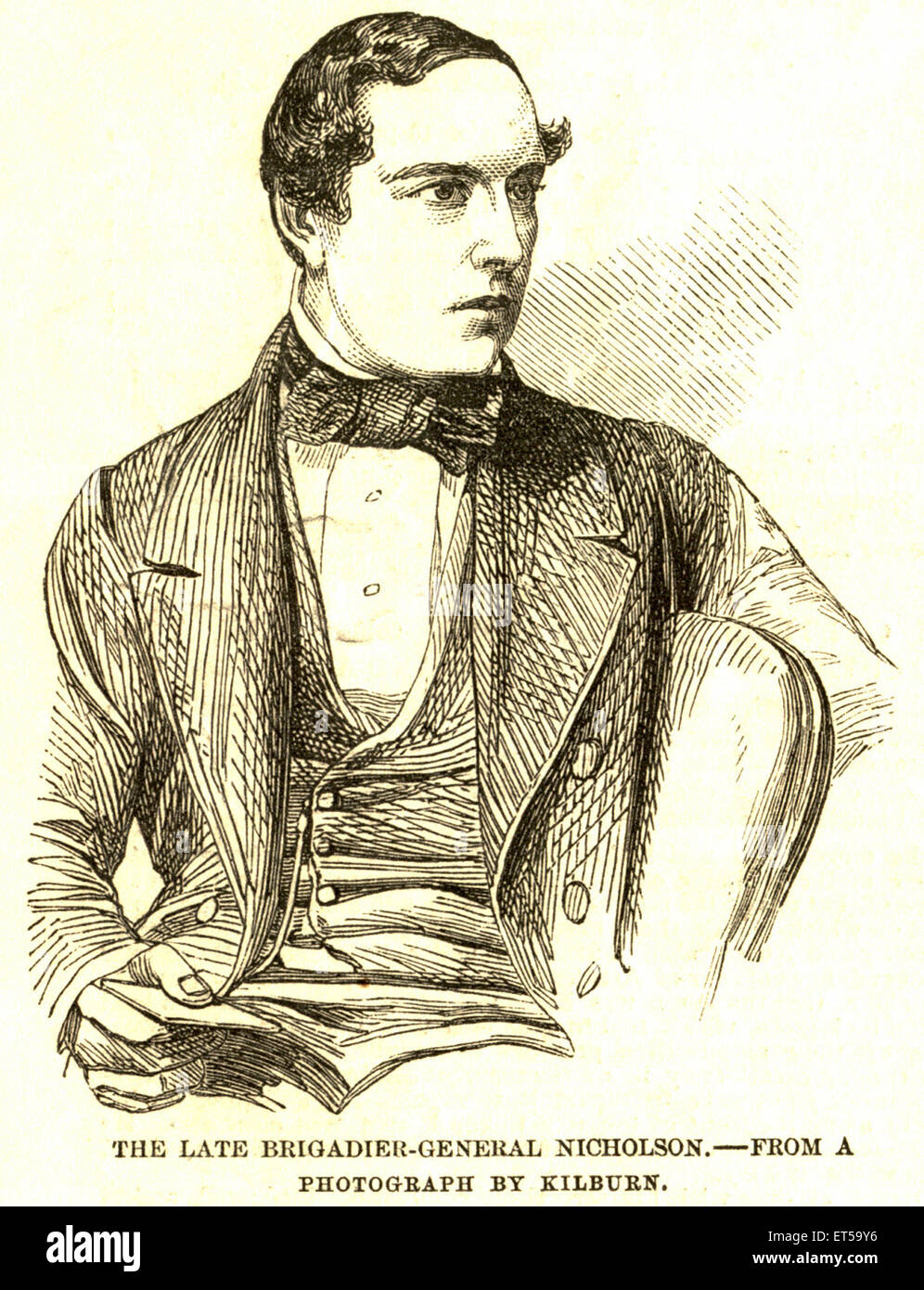 Lithografischen Porträts; die späten Brigadegeneral Nicholson; Indien nicht Herr Stockfoto