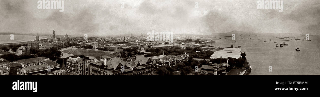 Alte vintage 1900s Fort Bombay Mumbai Maharashtra Indien Stockfoto