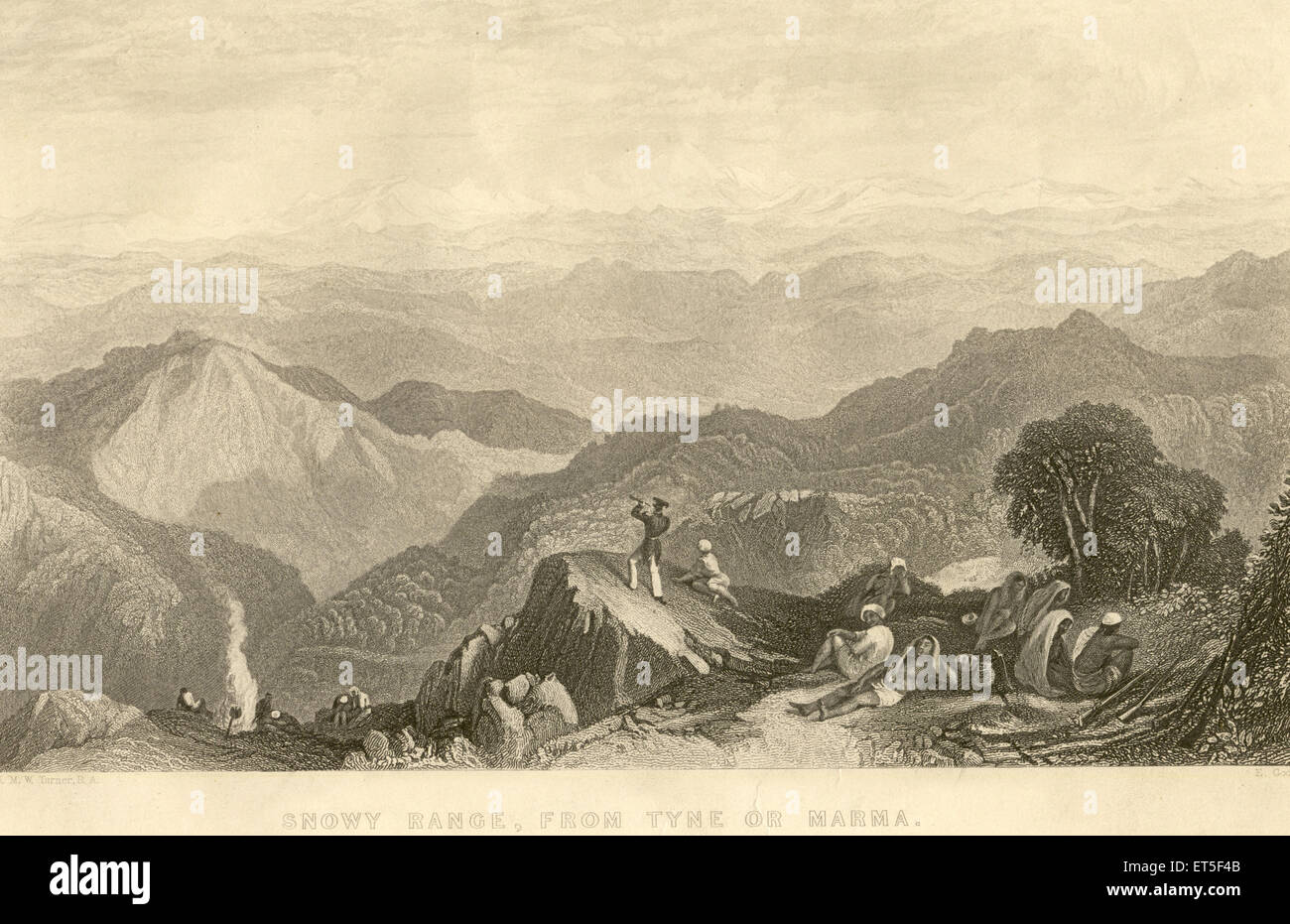 Soldaten, himalaya-Berge, Indien, Indische Rebellion, Mutiny Ansichten, Sepoy Mutiny, Jahrgang Stockfoto