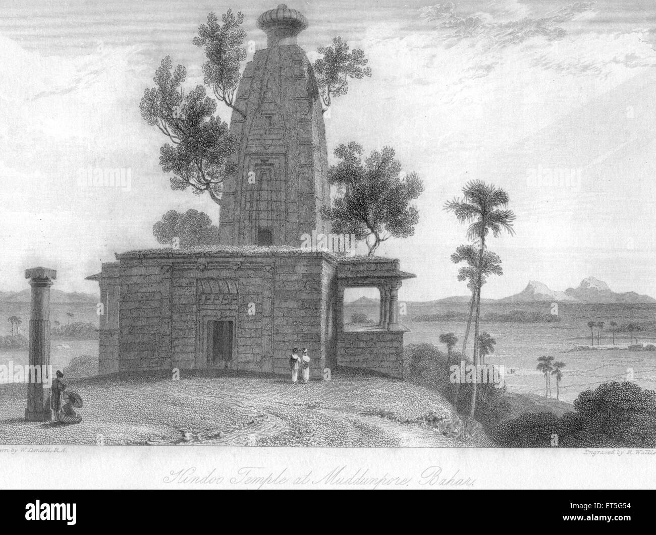Hindo oder Hindu Tempel in Muddunpore; Bahar; Bihar; Indien Stockfoto