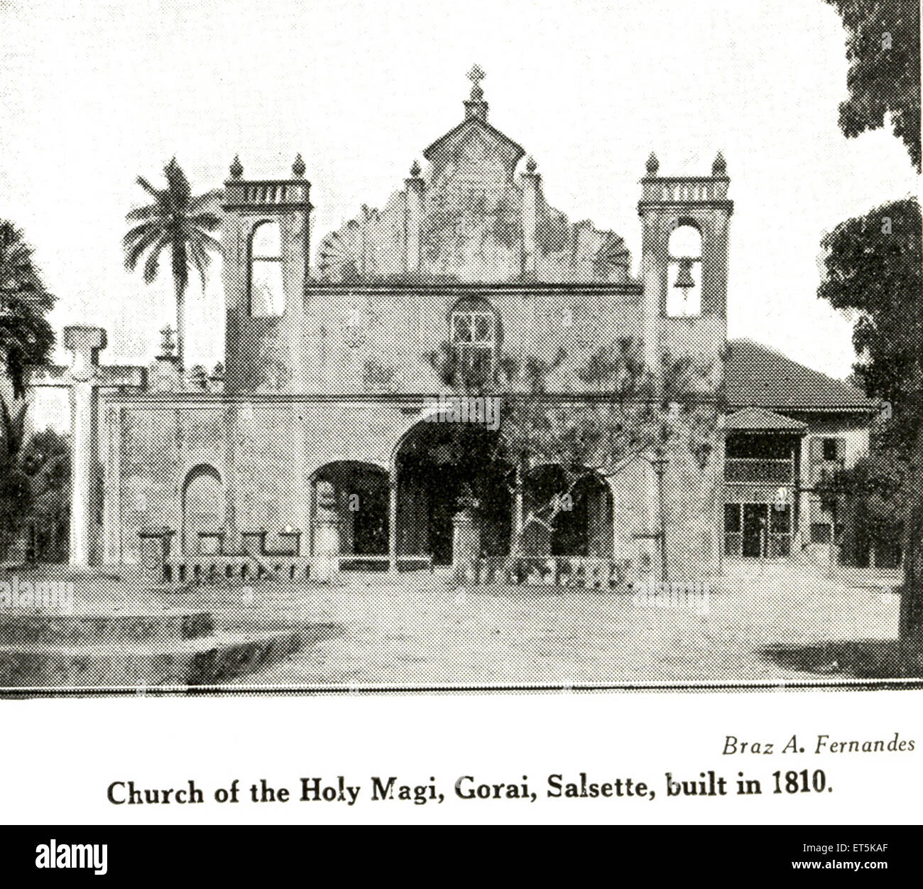 Katholische Gemeinde Kirche der Heiligen Könige; Gorai; Im Jahre 1810 errichtet Salsette; Bombay Mumbai; Maharashtra; Indien Stockfoto