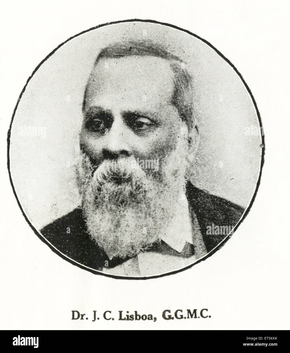 Katholische Gemeinschaft; Dr. J. C. Lisboa; GGMC; Bombay; Mumbai; Maharashtra; Indien; Asien; asiatisch; indisch; alter Jahrgang 1900s Bild Stockfoto