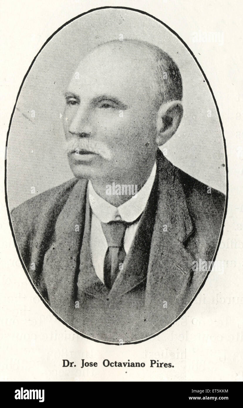 Katholische Gemeinschaft; Dr. Jose Octaviano Pires; Bombay; Mumbai; Maharashtra; Indien; Asien; asiatisch; indisch; alter Jahrgang 1900s Bild Stockfoto