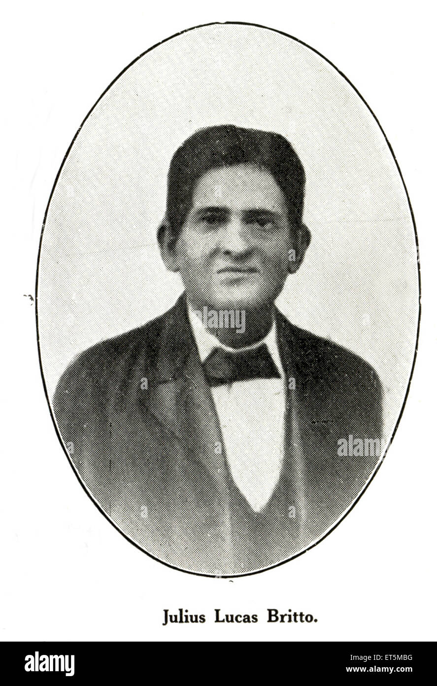 Katholische Gemeinschaft; Julius Lucas Britto; Bombay; Mumbai; Maharashtra; Indien; Asien; asiatisch; indisch; alter Jahrgang 1900s Bild Stockfoto