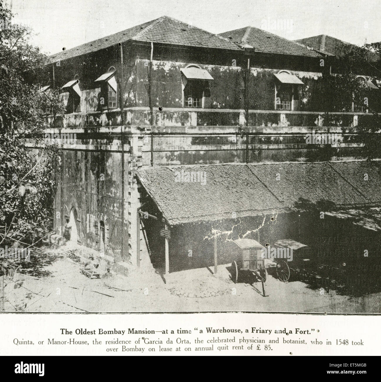 Katholische Gemeinschaft; ältestes Bombay Mansion; Lager; Friary; Fort; Herrenhaus; Bombay; Mumbai; Maharashtra; Indien; Asien; Asiatisch; Indisch Stockfoto