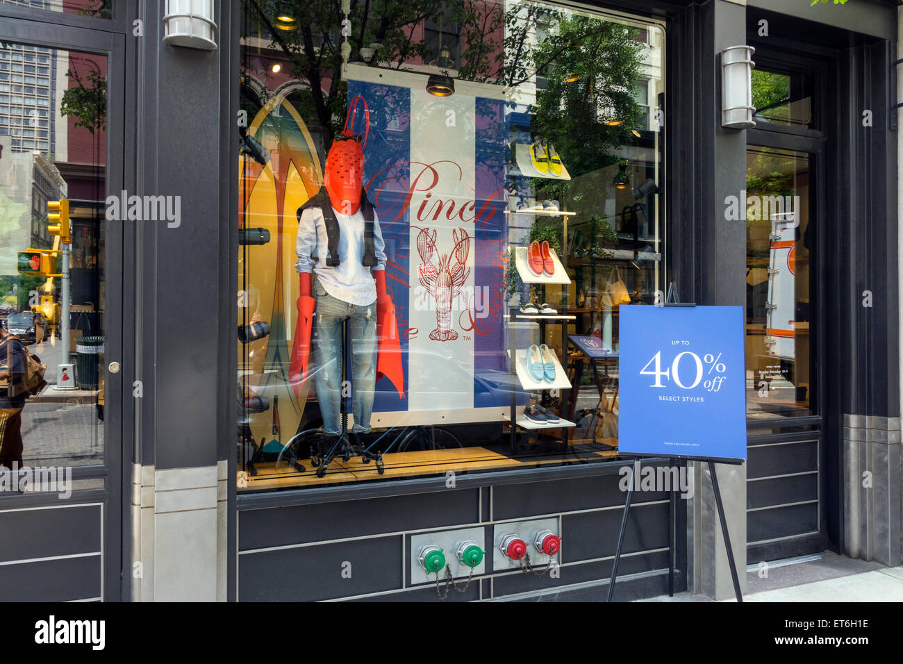 Prise klassische Herren Boutique in Soho in New York City Stockfoto