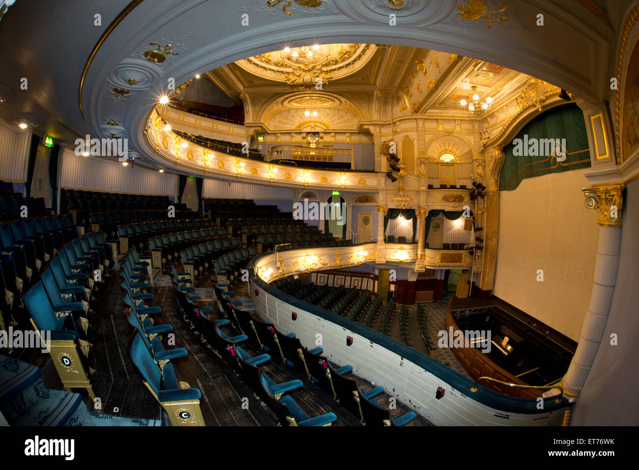 Großbritannien, England, Derbyshire, Buxton, Opernhaus, Edwardian Interieur, entworfen von Frank Thatcham Stockfoto