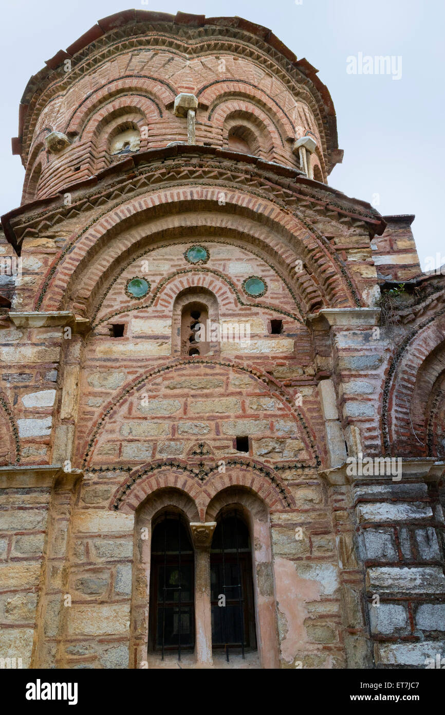 Die byzantinische Kirche von Agioi Apostoloi, Pyrgi Village, Chios, Griechenland Stockfoto