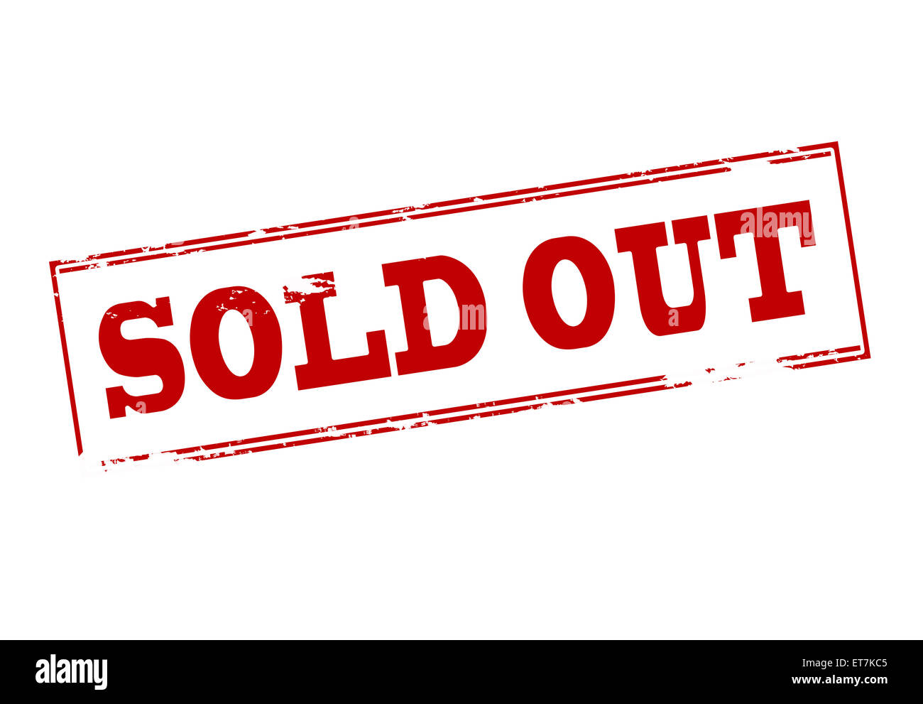 Stempel mit Text verkauft heraus innen, Vektor-Illustration Stockfoto