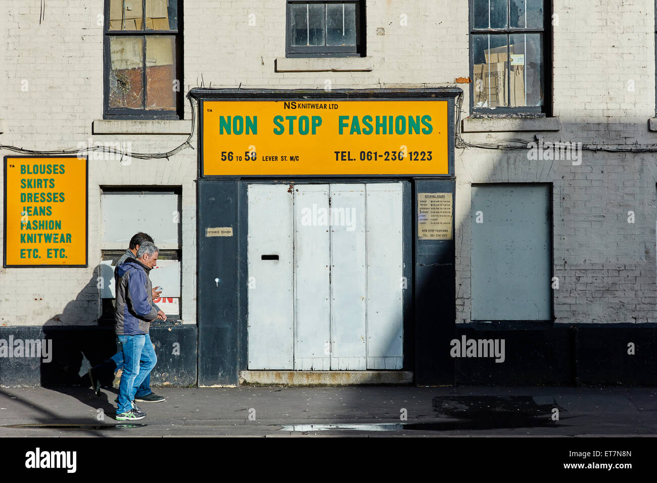 Non Stop Mode, Hebel Street, Manchester Northern Quarter Stockfoto