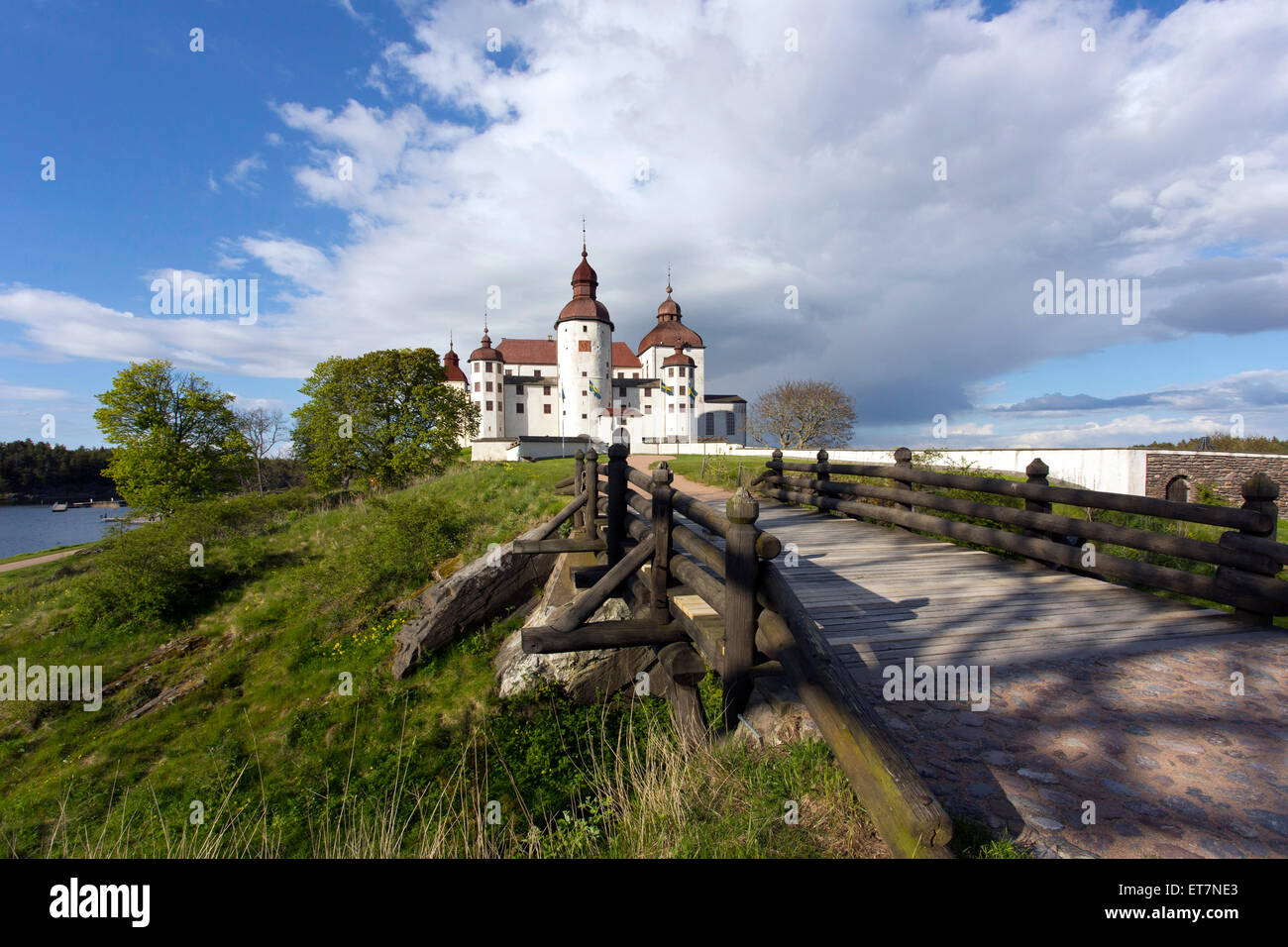 Schloss Läckö vom See Vänern, Lidköping, Schweden Stockfoto