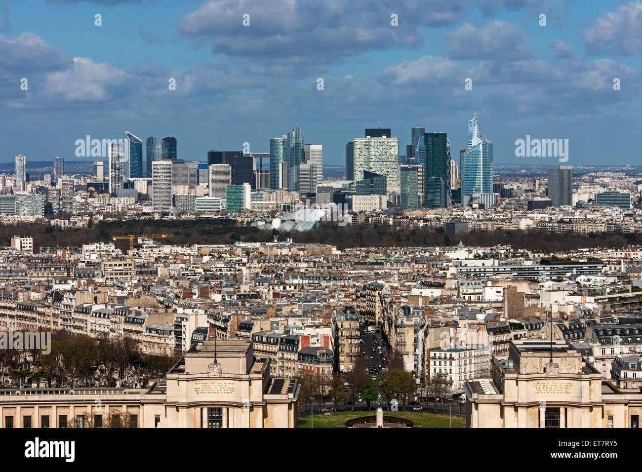Vogelperspektive Blick auf Stadt, Paris, Frankreich Stockfoto