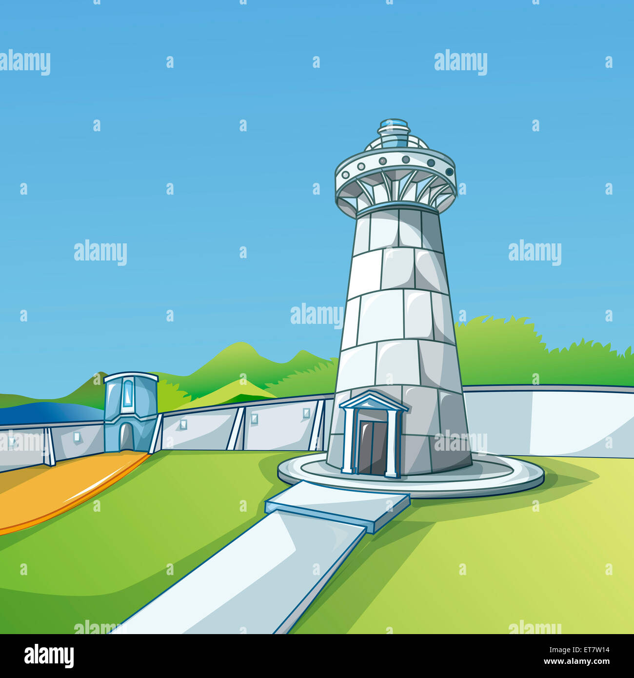 Kenting, Eluanbi Leuchtturm, Taiwan, Illustration-Technik, Stockfoto