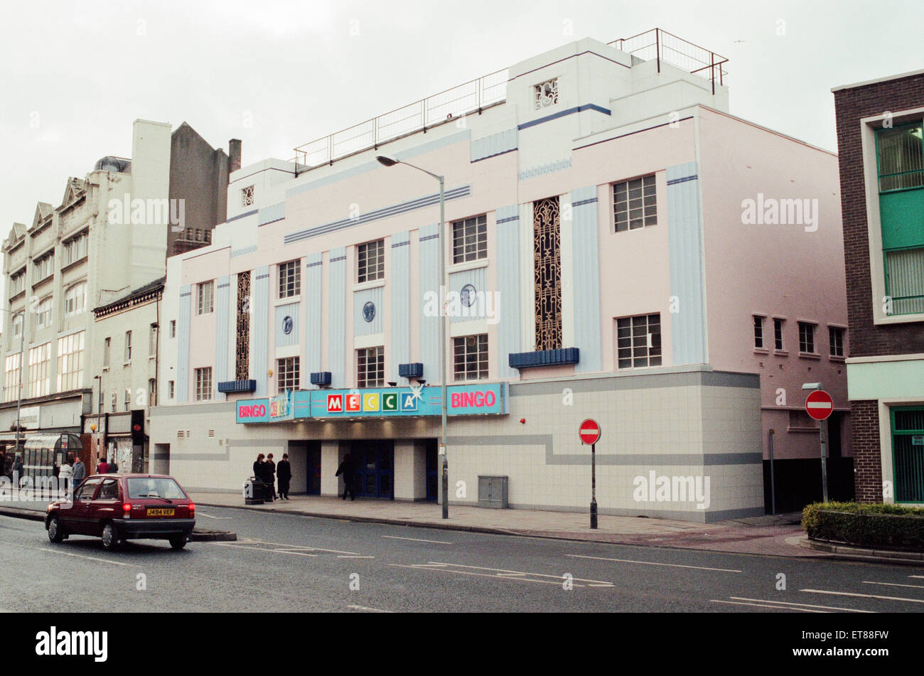 Die Mecca Bingo-Halle in Stockton High Street, ehemals The Globe, 12. Januar 1996. Stockfoto