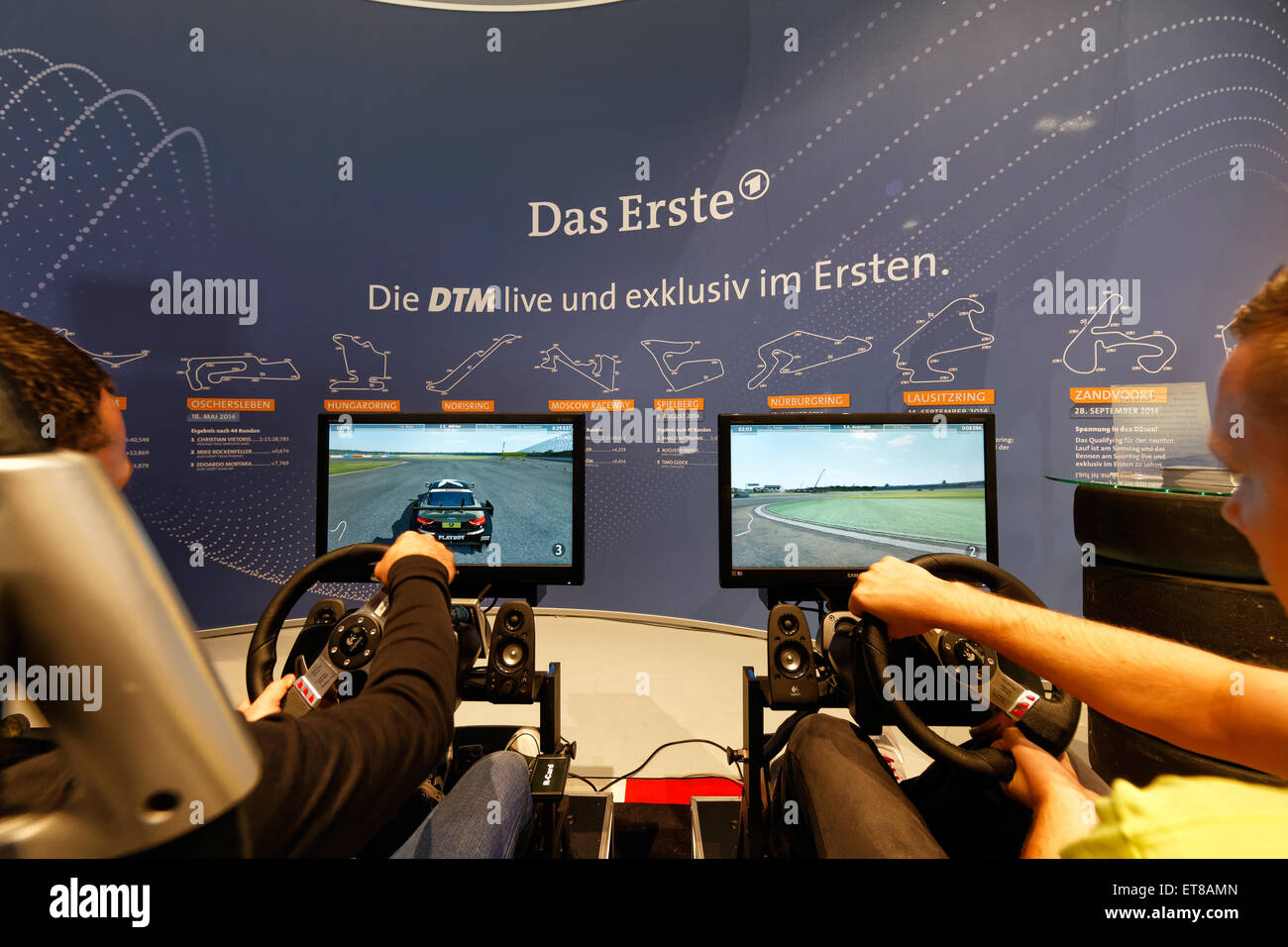 Berlin, Deutschland, Besucher am Stand der ARD auf der IFA 2014 Stockfoto