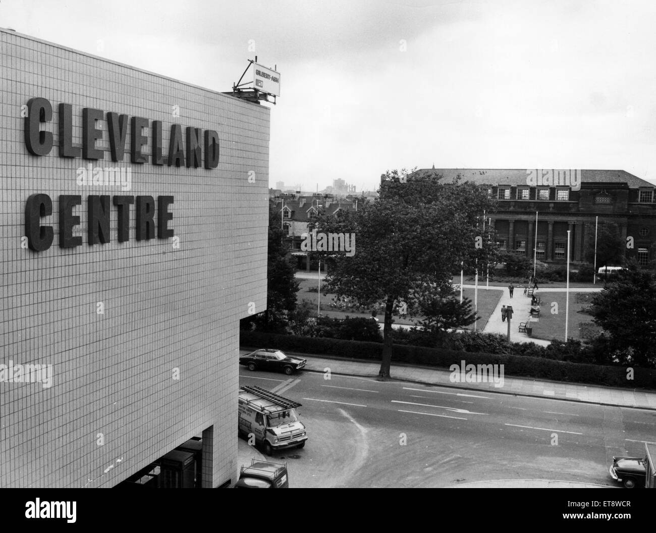 Zentrum von Cleveland, Middlesbrough, 3. August 1972. Stockfoto