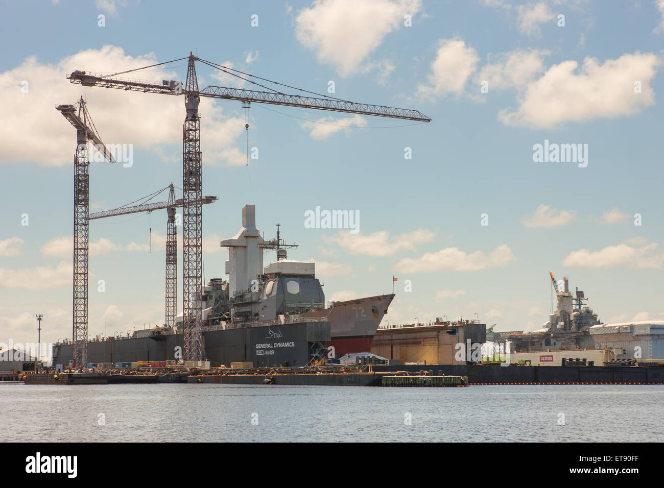 General Dynamics NASSCO Werft in Norfolk, Virginia. Stockfoto