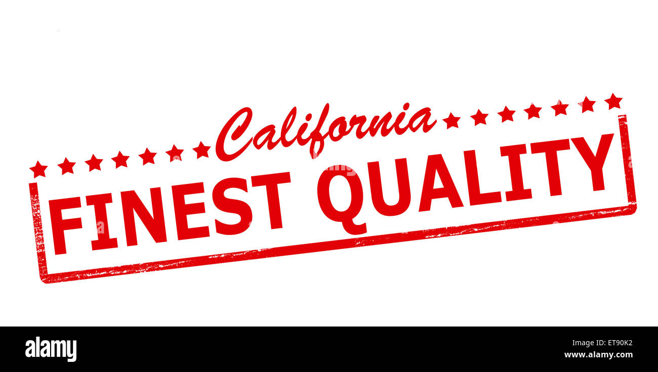 Stempel mit Text California feinster Qualität innen, Vektor-illustration Stockfoto