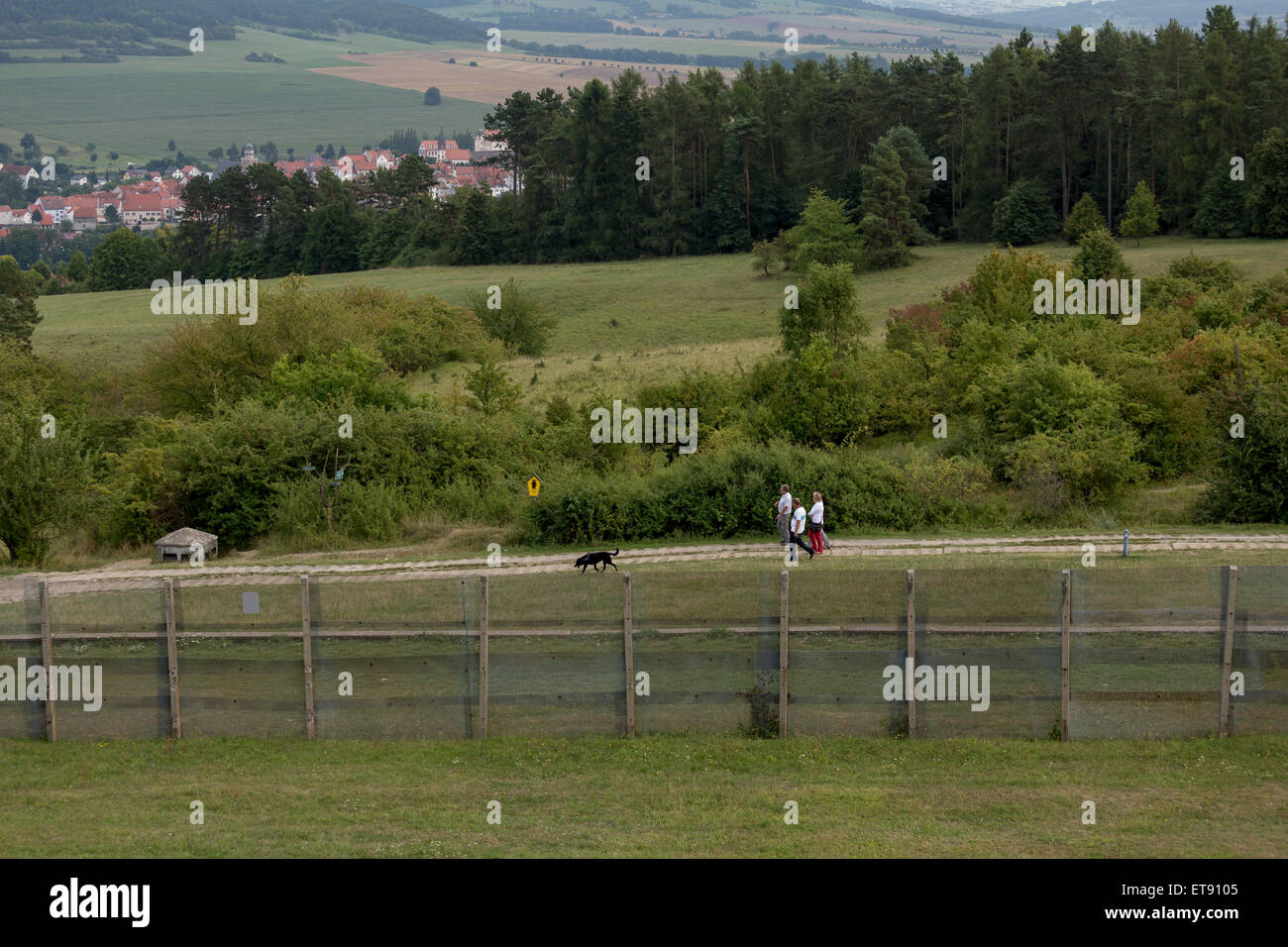 Rasdorf, Deutschland, Blick vom Aussichtsturm in der Gedenkstätte Point Alpha Stockfoto