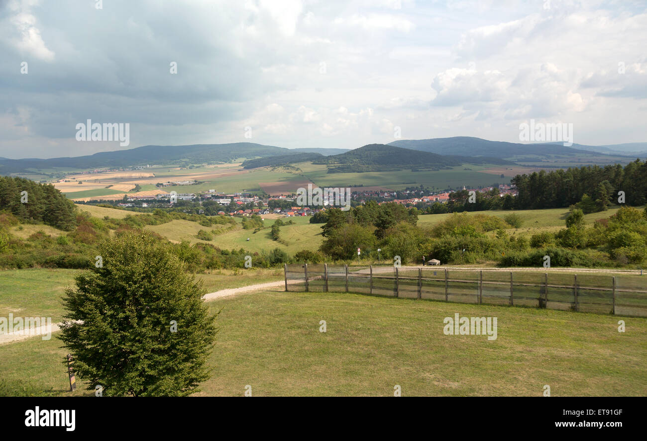 Rasdorf, Deutschland, Blick vom Aussichtsturm in der Gedenkstätte Point Alpha Stockfoto