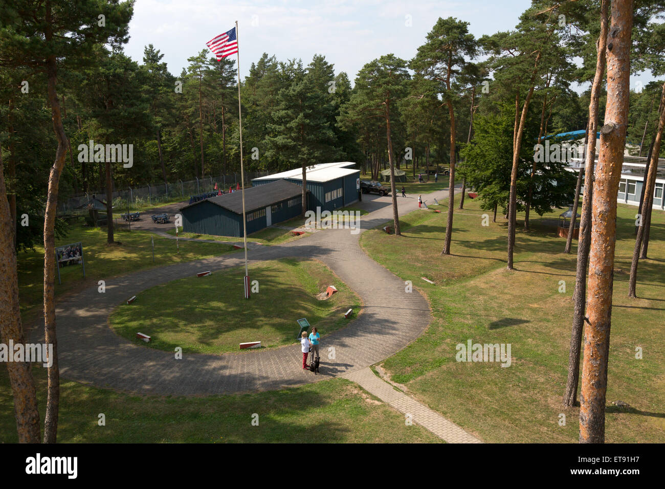 Rasdorf, Deutschland, Blick vom Aussichtsturm in der Gedenkstätte Point Alpha Stockfoto
