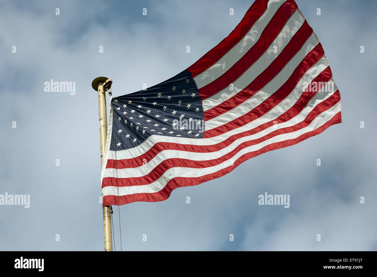 Rasdorf, Deutschland, US-Flagge in der Gedenkstätte Point Alpha Stockfoto