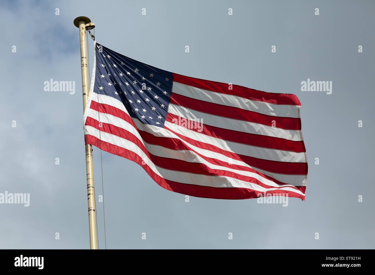 Rasdorf, Deutschland, US-Flagge in der Gedenkstätte Point Alpha Stockfoto