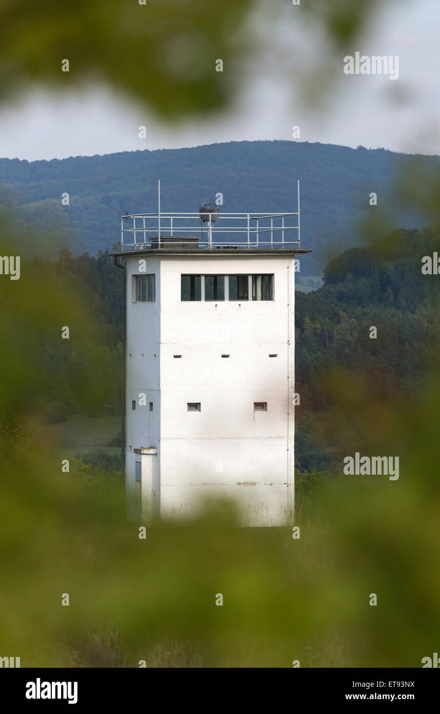 Wiesenfeld, Deutschland, Fuehrungsturm, Ilgen NVA Grenze Truppen Stockfoto