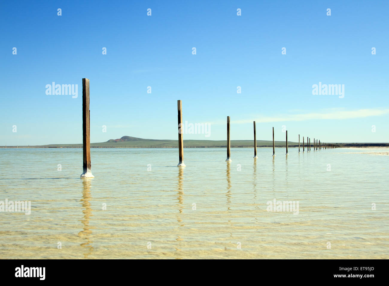 Salt Lake Baskunchak, Russland Stockfoto
