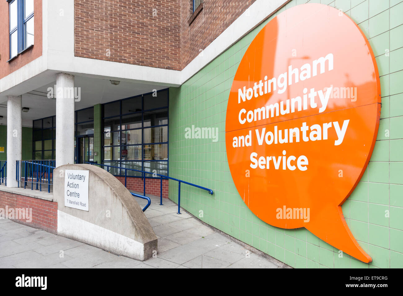Nottingham Gemeinschaft und Freiwilligendienst, freiwilliges Handeln Centre, Nottingham, England, Großbritannien Stockfoto