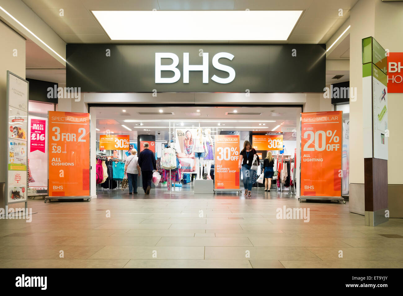 BHS-Shop, UK. Stockfoto