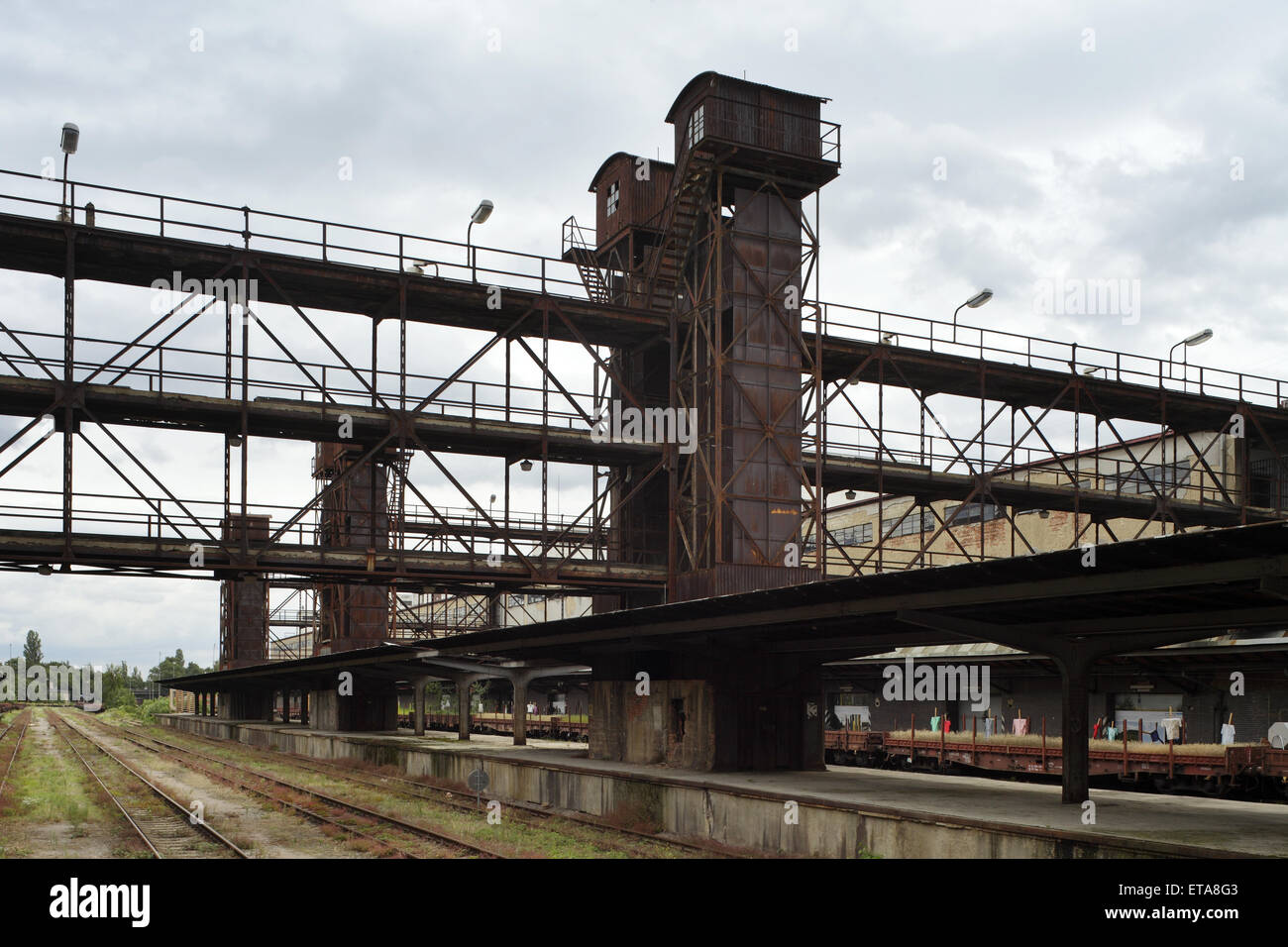 Prag, Tschechische Republik, Ort der Gueterbahnhof Zizkov Stockfoto