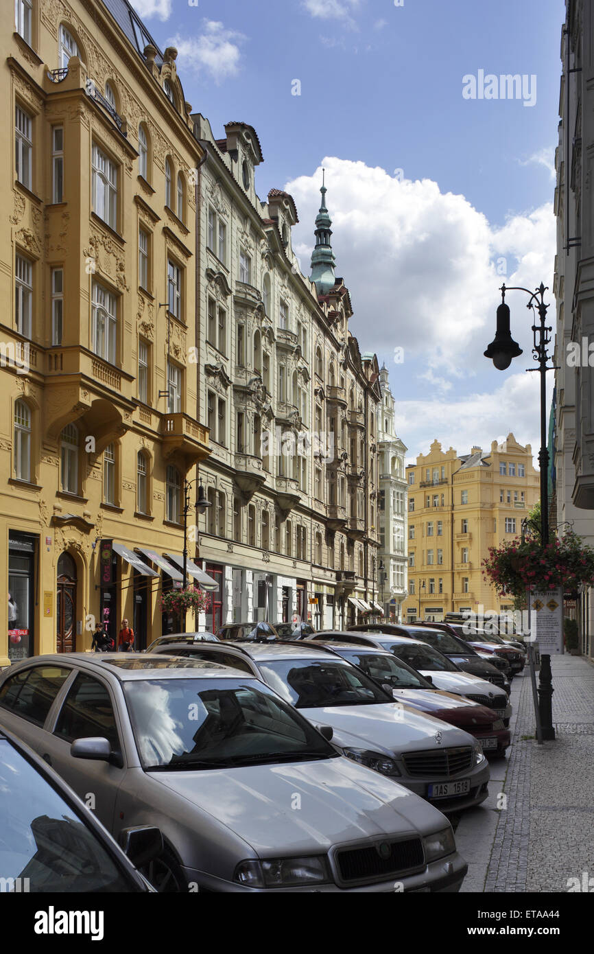 Prag, Tschechische Republik, renovierte Gebäude in der Josefstadt Stockfoto