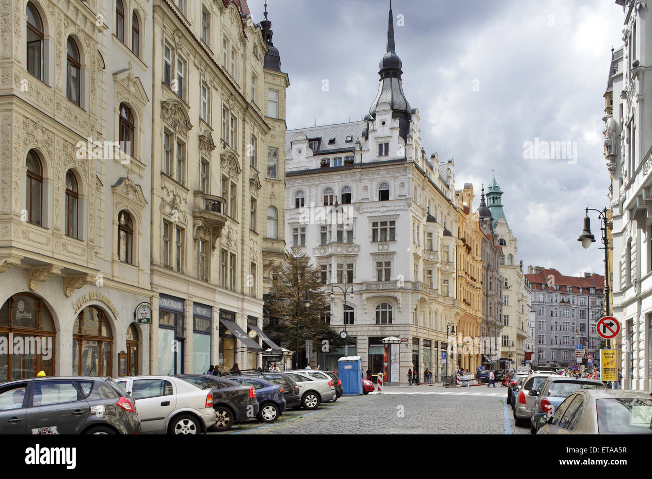 Prag, Tschechische Republik, renovierte Gebäude in der Josefstadt Stockfoto