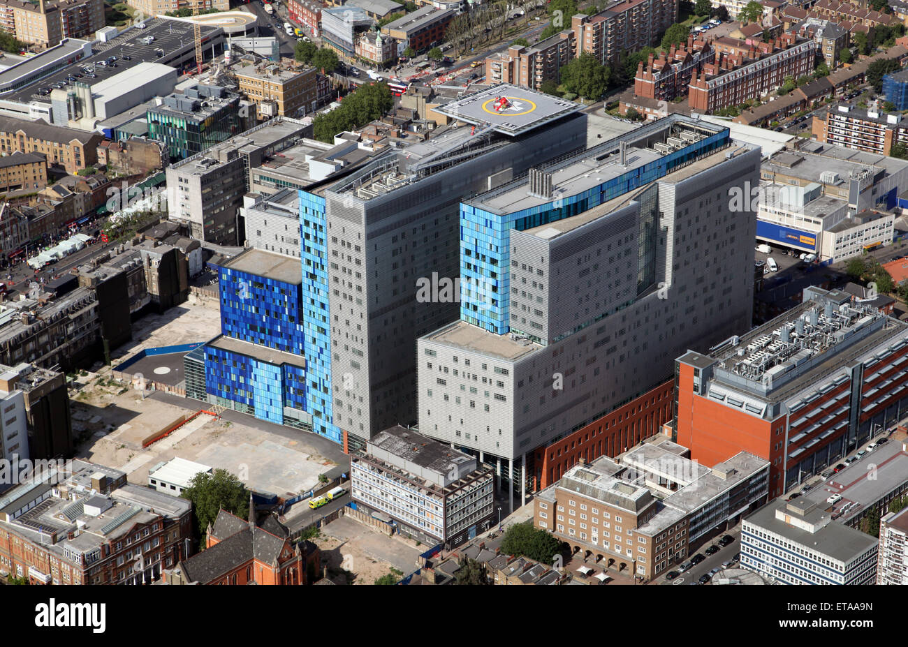 Luftaufnahme des The Royal London Hospital, UK Stockfoto