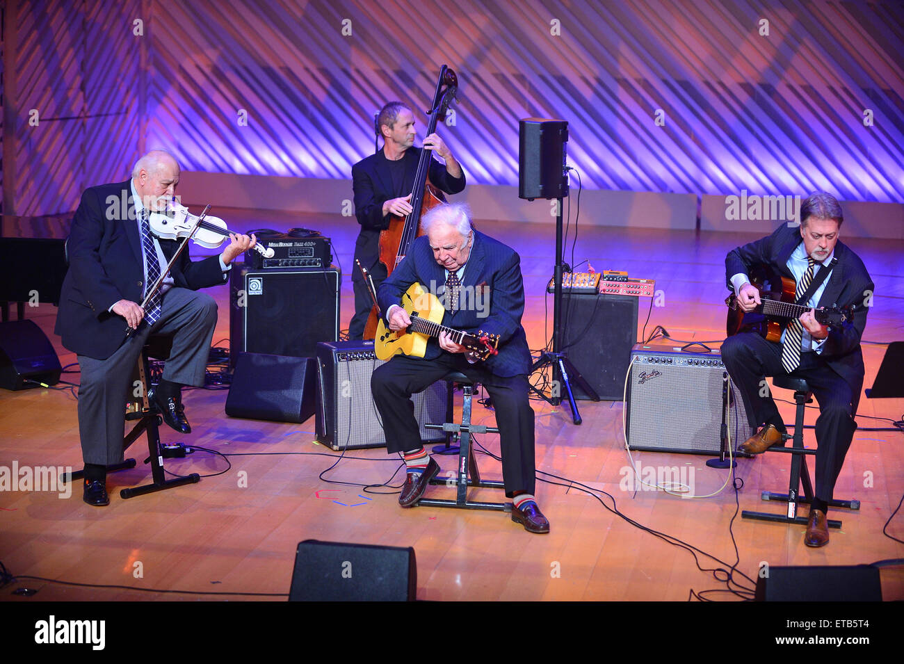 Miami Beach Jazz Fest - neue World Center mit lebenden Legenden des Jazz: Federico Britos, Don Wilner, Bucky Pizzarelli, Ed Laub Where: Miami, Florida, Vereinigte Staaten, wann: 11. Januar 2015 Kredit: JLN Photography/WENN.com Stockfoto