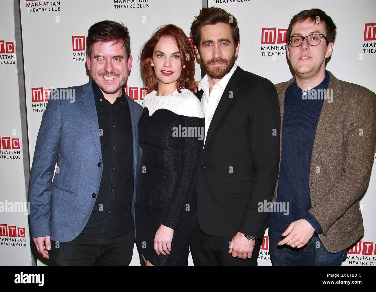 Opening Night after-Party für das Broadway Konstellationen statt URBO Restaurant - Ankünfte.  Mitwirkende: Michael Longhurst, Ruth Wilson, Jake Gyllenhaal, Nick Payne wo: New York, New York, Vereinigte Staaten von Amerika bei: Kredit-13. Januar 2015: Joseph Marzullo/WENN.com Stockfoto