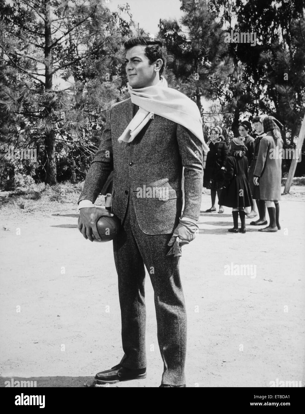 Tony Curtis, am Set des Films "Der große Betrüger", 1961 Stockfoto