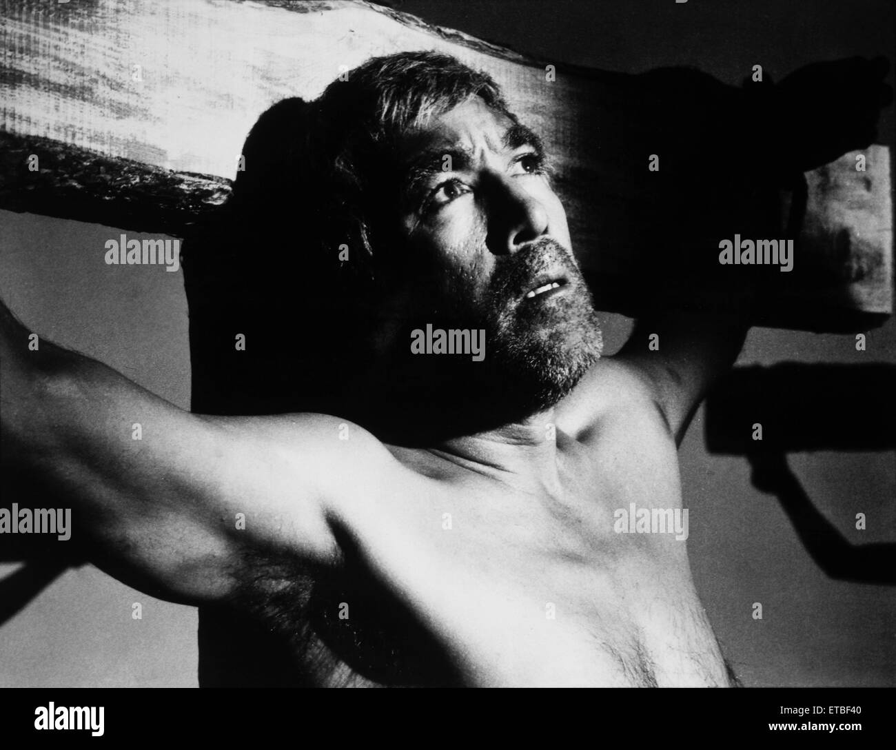 Anthony Quinn, am Set des Films "Barabbas", 1961 Stockfotografie Alamy