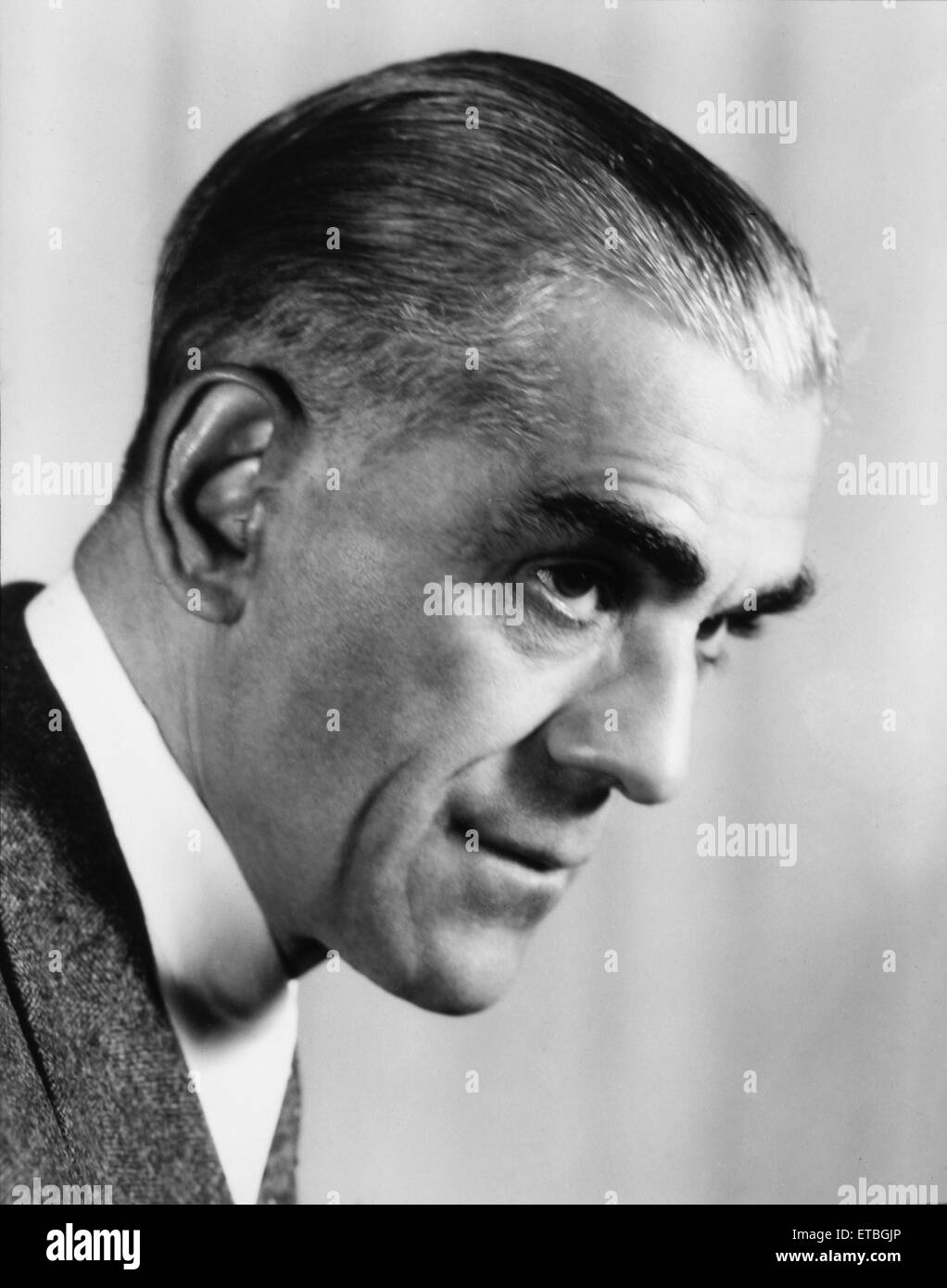Schauspieler Boris Karloff, Portrait, 1942 Stockfoto