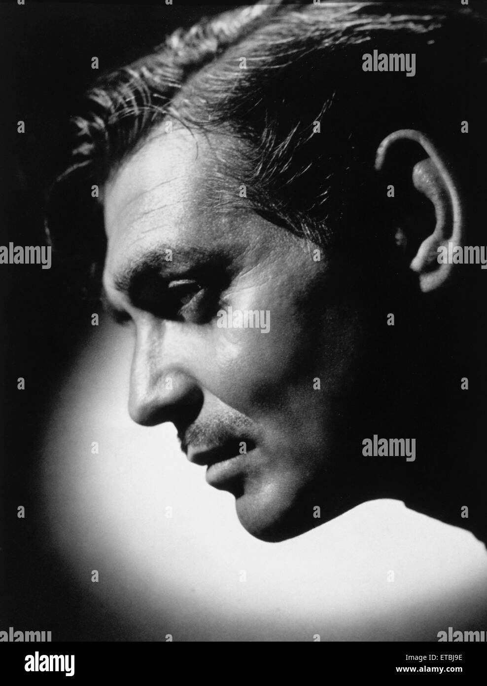 Schauspieler Clark Gable, close-up-Profil, 1945 Stockfoto