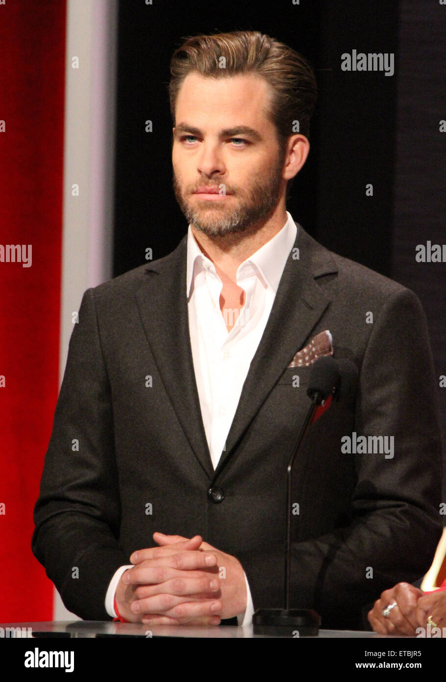 87. Academy Awards Nominierungen Ankündigung anlässlich von AMPAS Samuel Goldwyn Theater Featuring: Chris Pine wo: Los Angeles, California, Vereinigte Staaten von Amerika bei: Kredit-15. Januar 2015: Adriana M. Barraza/WENN.com Stockfoto