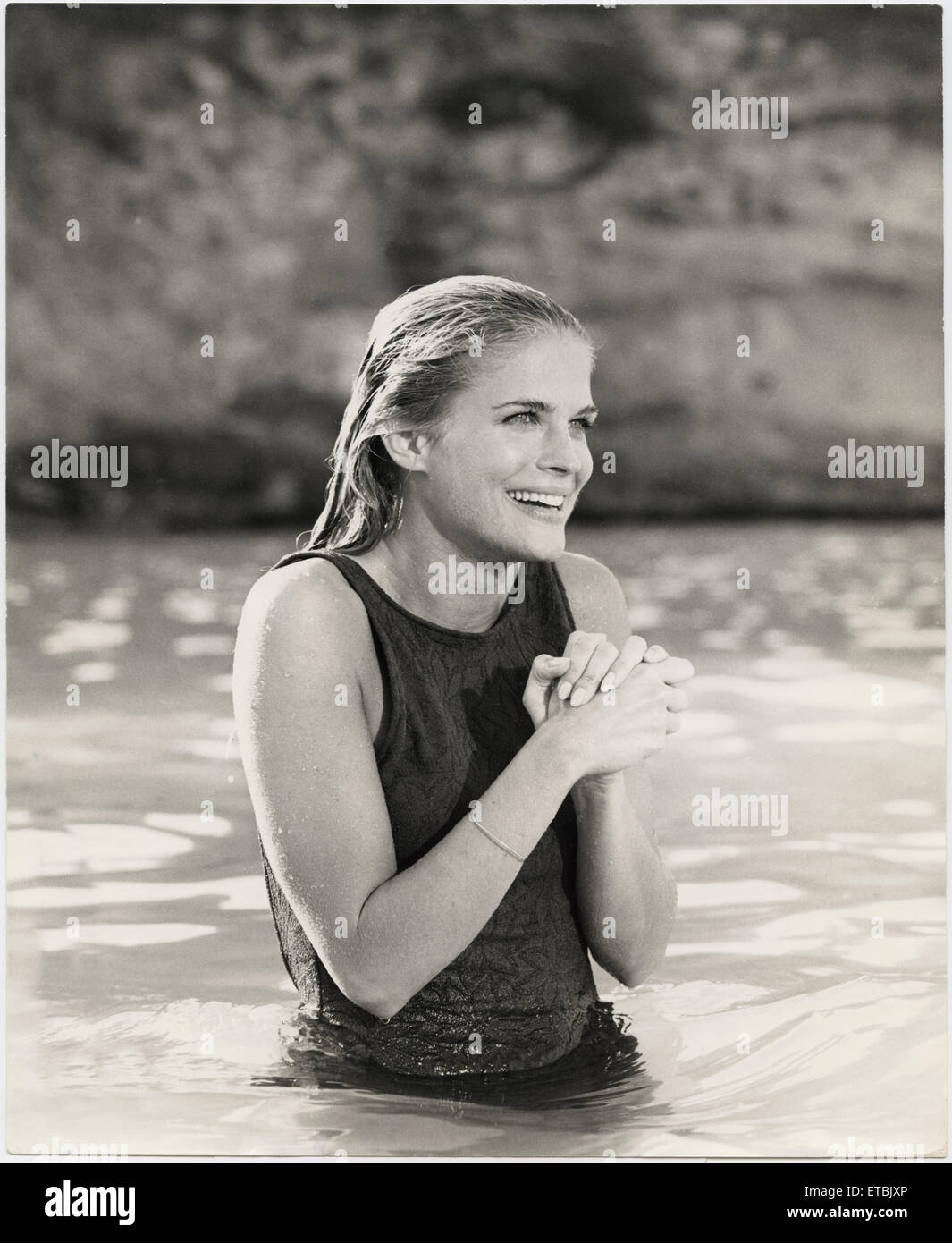 Candice Bergen, auf - Set des Films "Der Sand Kieselsteine", 1966 Stockfoto