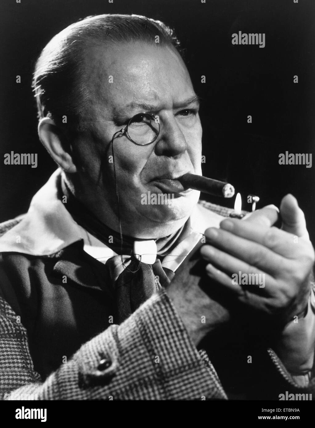Charles Coburn, Portrait Werbung für den Film "die mehr desto besser", 1943 Stockfoto