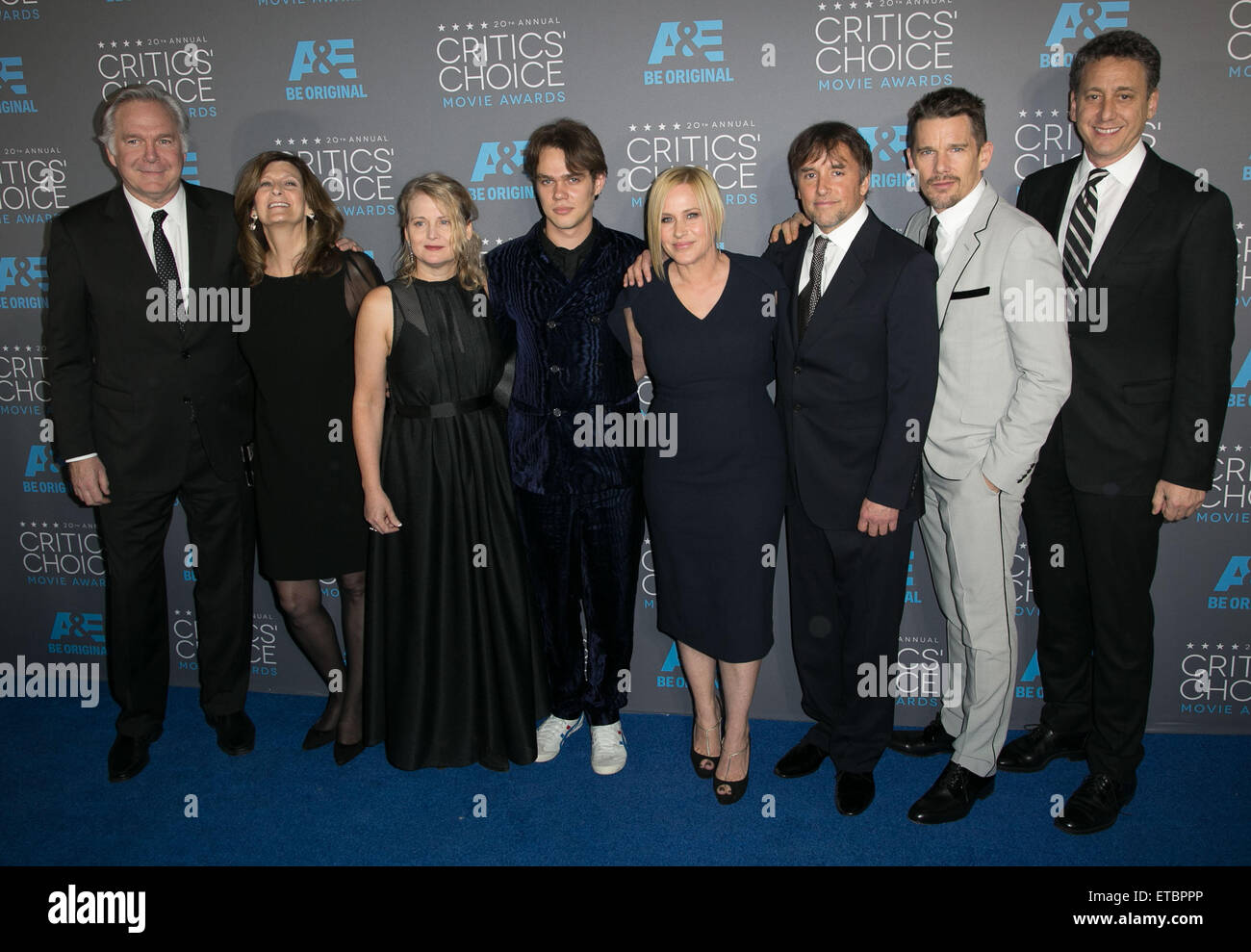 20. annual Critics' Choice Movie Awards im Hollywood Palladium - Ankünfte Featuring: Jonathan Sehring, Sandra Adair, Cathleen Sutherland, Ellar Coltrane, Patricia Arquette, Ricahrd Linklater, Ethan Hawke, John Sloss Where: Los Angeles, California, Vereinigte Staaten von Amerika bei: Kredit-15. Januar 2015: Brian To/WENN.com Stockfoto