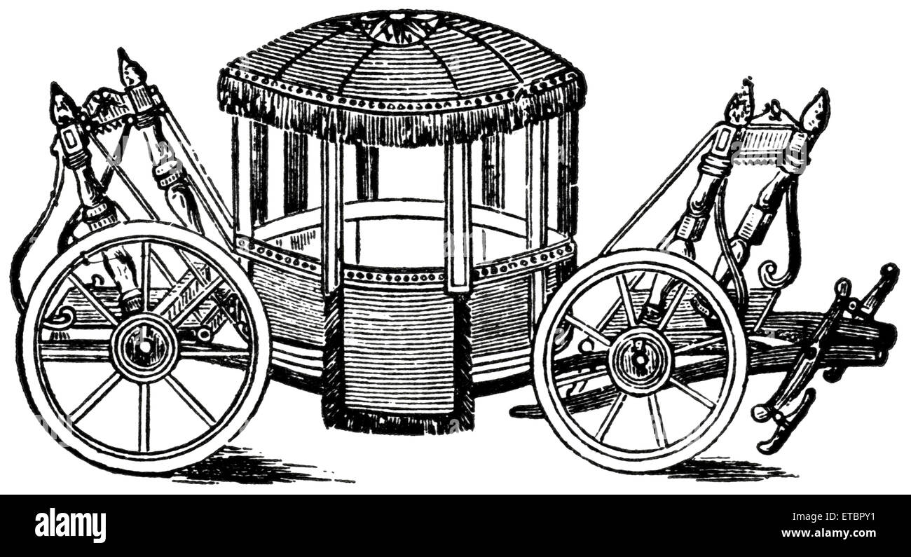 Frankfurt am Main-Coach, 1667, "Klassische Portfolio der primitiven Carrier" von Marshall M. Kirman, Welt Eisenbahn Publ. Co., Illustration, 1895 Stockfoto