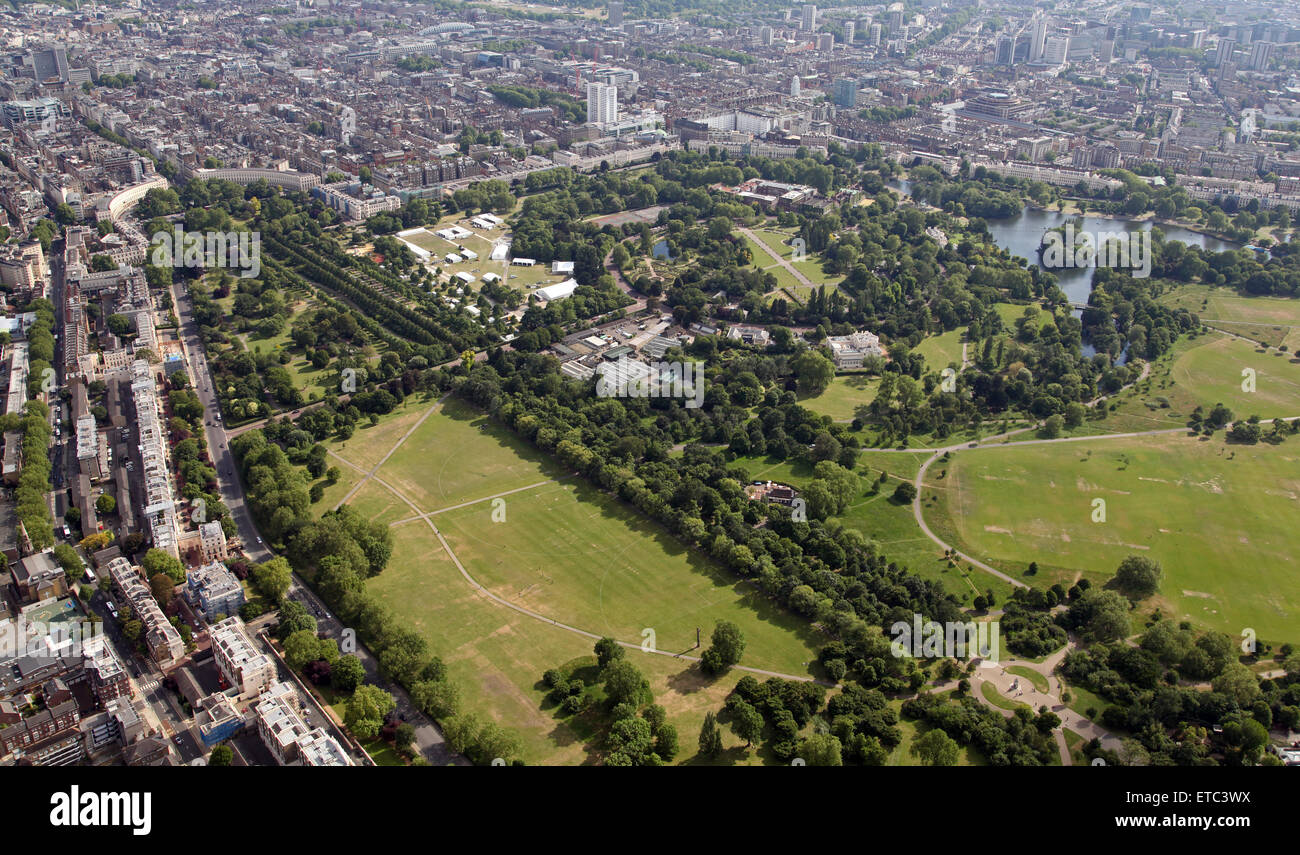 Luftaufnahme des Regents Park in London, Großbritannien Stockfoto