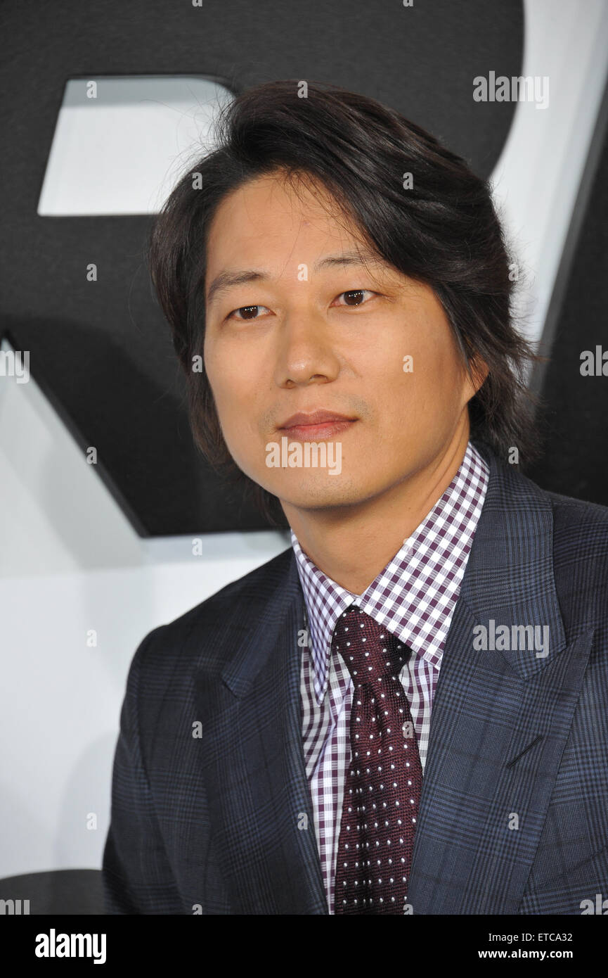 LOS ANGELES, CA - 1. April 2015: Sung Kang bei der Weltpremiere seines Films "Furious 7" am TCL Chinese Theatre in Hollywood. Stockfoto